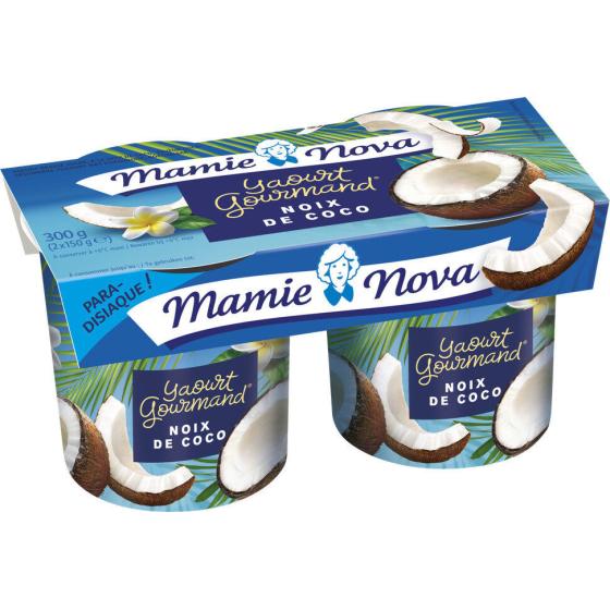 YAOURT GOURMAND NOIX DE COCO 2 X 150G - MAMIE NOVA