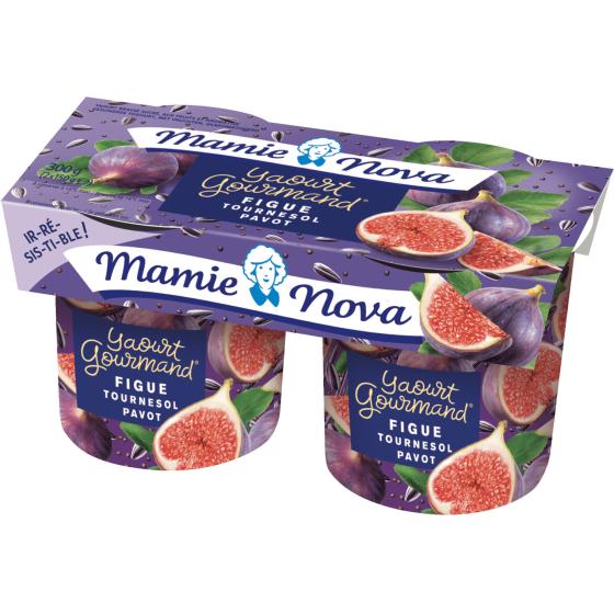 YAOURT GOURMAND FIGUE TOURNESOL PAVOT 2 X 150G - MAMIE NOVA