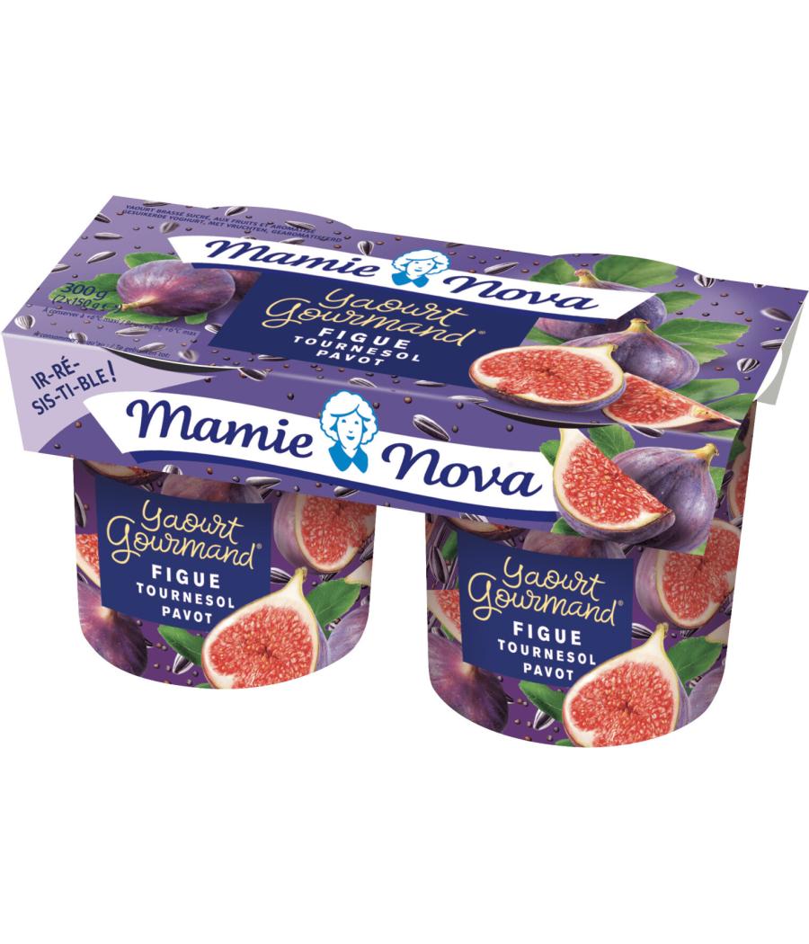 YAOURT GOURMAND FIGUE TOURNESOL PAVOT 2 X 150G - MAMIE NOVA YAOURT GOURMAND FIGUE TOURNESOL PAVOT 2 X 150G - MAMIE NOVA