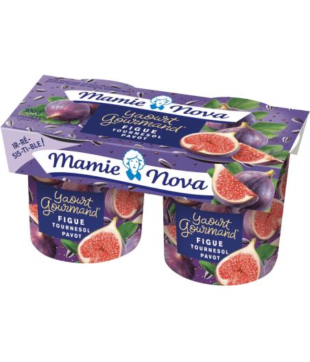 YAOURT GOURMAND FIGUE TOURNESOL PAVOT 2 X 150G - MAMIE NOVA