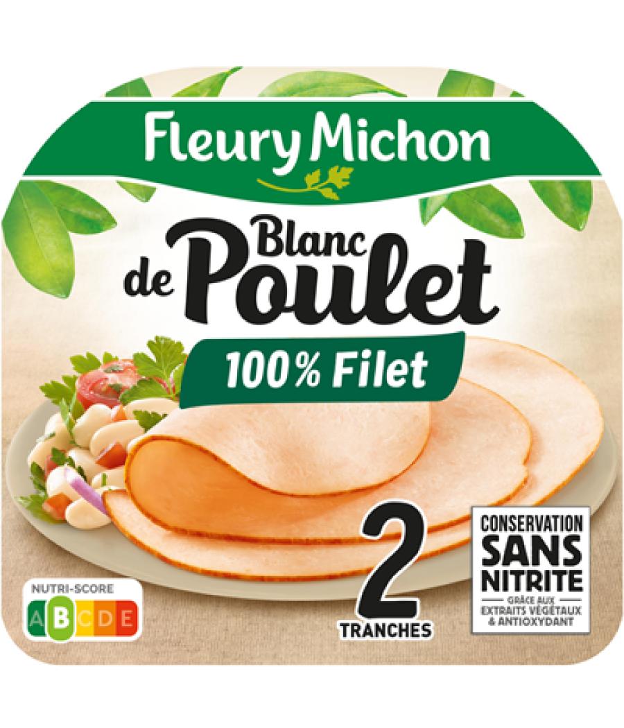 BLANC DE POULET CONSERVATION SANS NITRITE 2 TRANCHES 65 G BLANC DE POULET CONSERVATION SANS NITRITE 2 TRANCHES 65 G