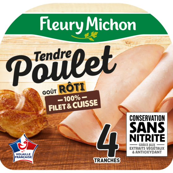 TENDRE POULET GOUT ROTI 4 TRANCHES (130 G)