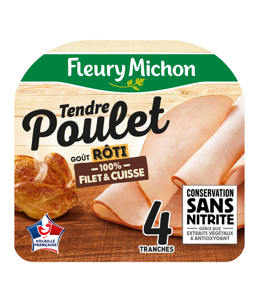 TENDRE POULET GOUT ROTI 4 TRANCHES (130 G) TENDRE POULET GOUT ROTI 4 TRANCHES (130 G)