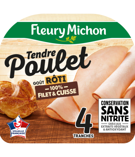 TENDRE POULET GOUT ROTI 4 TRANCHES (130 G)