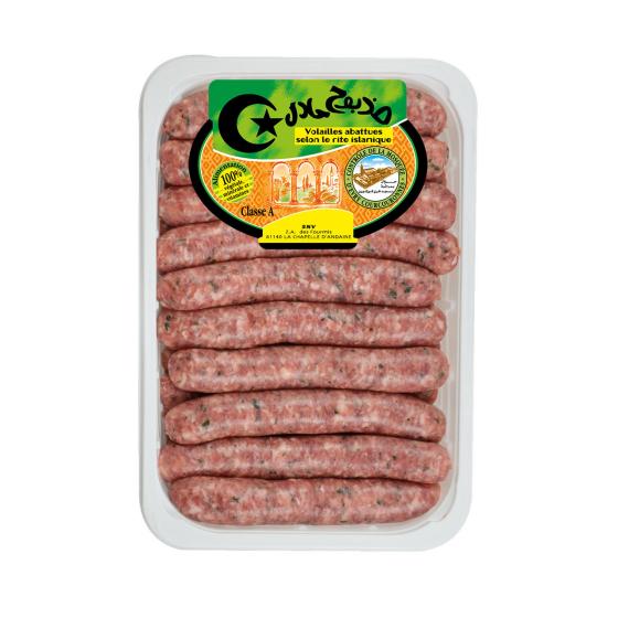 30 CHIPOLATAS DE VOLAILLES AUX HERBES HALAL X 20