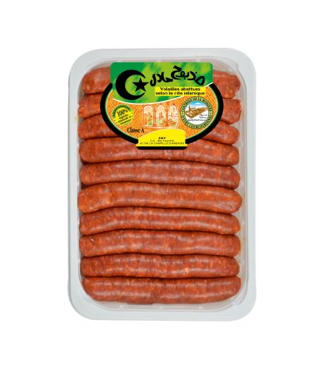MERGUEZ DE VOLAILLE HALAL X20 SOUS-ATMOSPHèRE FRANCE