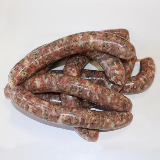CHIPOLATAS DE PORC VPF AUX HERBES BARQUETTE S.ATMOSPHèRE 25X65G éLAB. FRANCE