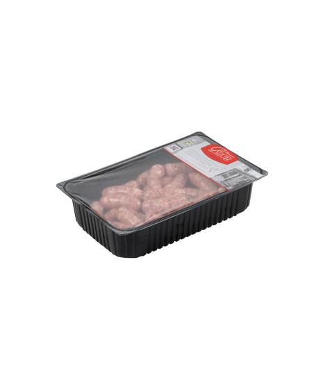 MINI CHIPOLATAS DE PORC VPF BARQUETTE SOUS ATMOSPHèRE X50 éLABORéE EN FRANCE