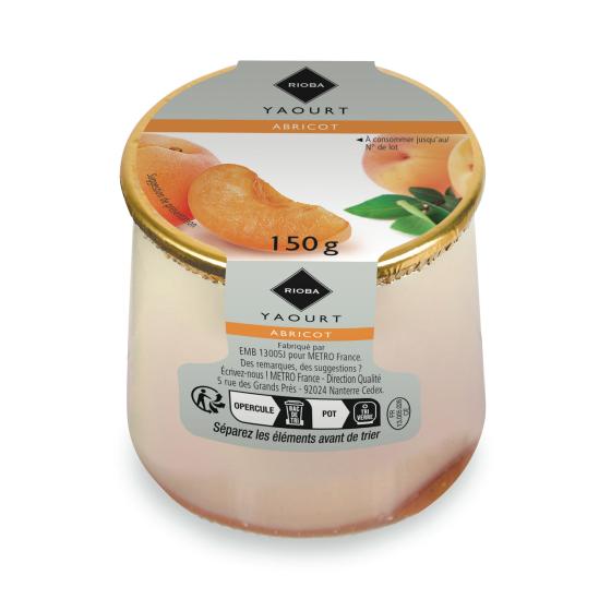 RIOBA YAOURT ABRICOT 6 X 150 G