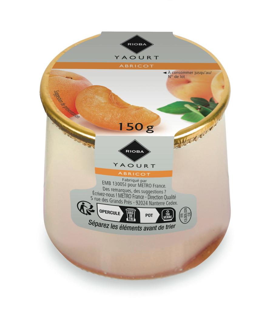 RIOBA YAOURT ABRICOT 6 X 150 G RIOBA YAOURT ABRICOT 6 X 150 G