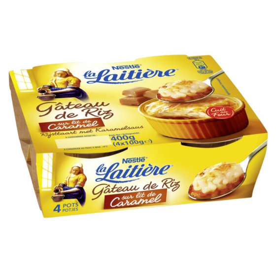 GATEAU DE RIZ SUR LIT CARAMEL LA LAITIERE 4 X 100G