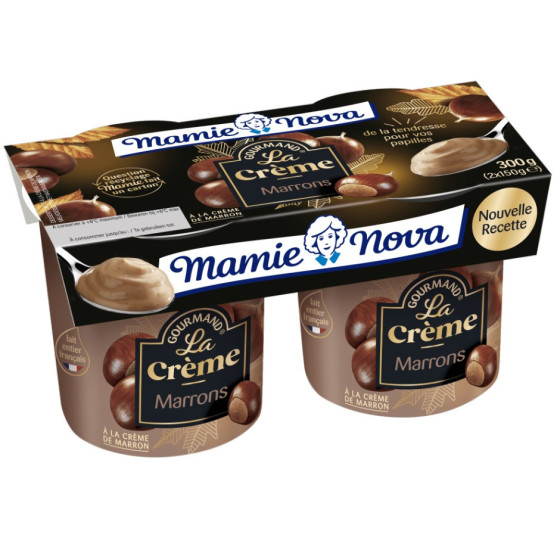 YAOURT GOURMAND CREME MARRONS 2 X 150G - MAMIE NOVA