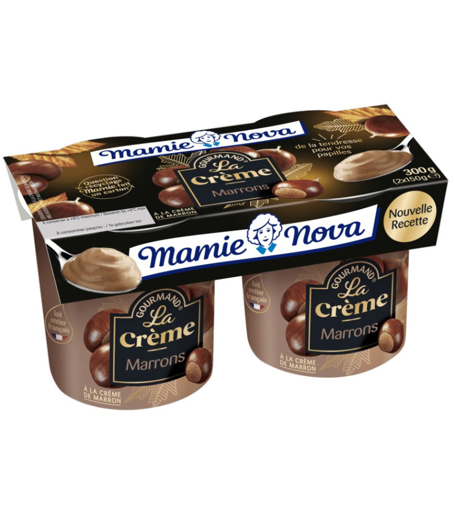 YAOURT GOURMAND CREME MARRONS 2 X 150G - MAMIE NOVA YAOURT GOURMAND CREME MARRONS 2 X 150G - MAMIE NOVA