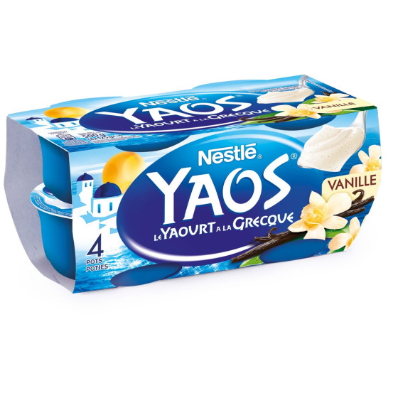 YAOS LE YAOURT A LA GRECQUE VANILLE 4 X 125G