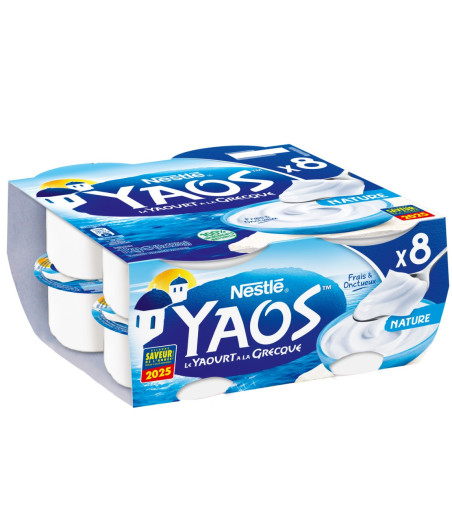 YAOS LE YAOURT A LA GRECQUE NATURE 8 X 125G
