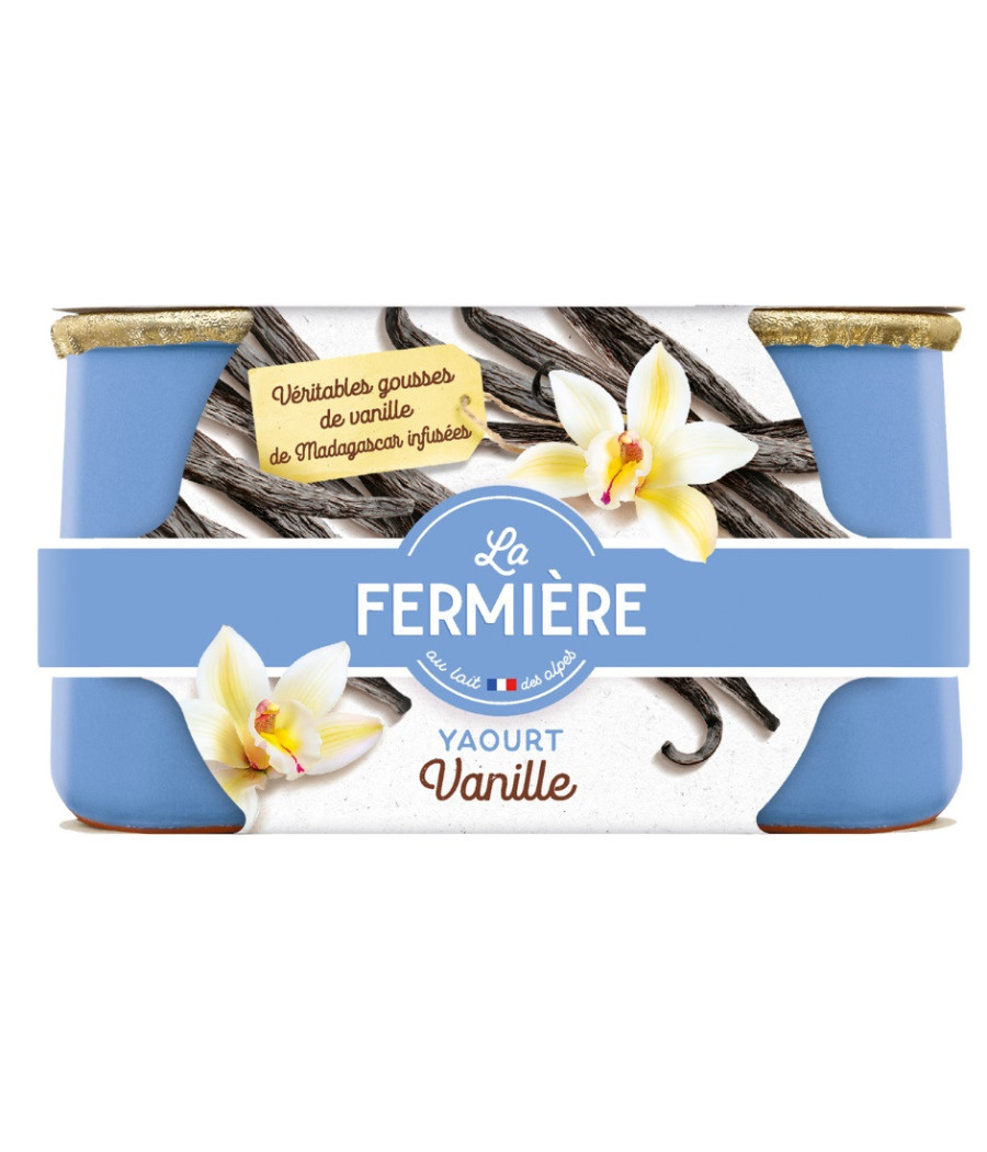 YAOURT LA FERMIERE SUCRE A LA VANILLE 2 X 140G YAOURT LA FERMIERE SUCRE A LA VANILLE 2 X 140G
