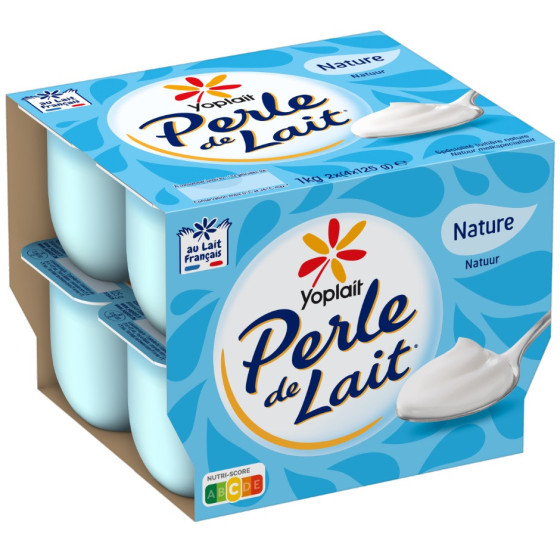 PERLE DE LAIT NATURE 8 X 125G