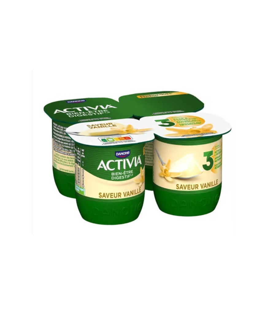 ACTIVIA DANONE SAVEUR VANILLE 4 X 125G ACTIVIA DANONE SAVEUR VANILLE 4 X 125G