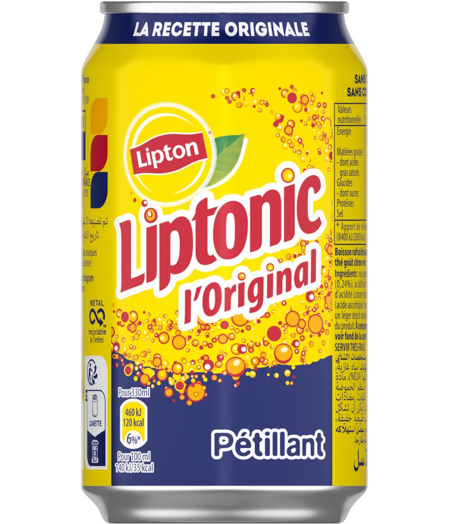 LIPTON LIPTONIC L'ORIGINAL PéTILLANT 33 CL (330 ML) LIPTON LIPTONIC L'ORIGINAL PéTILLANT 33 CL (330 ML)