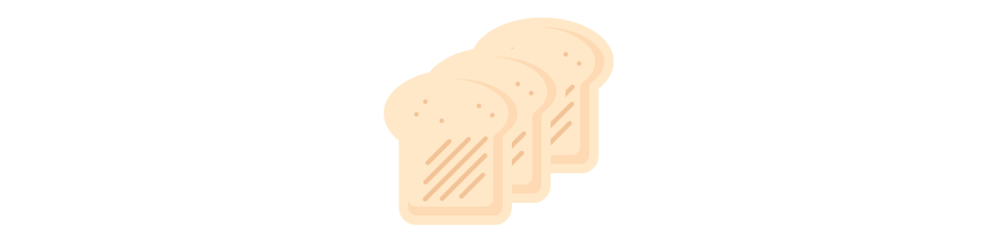 Pains de mie sans croûte