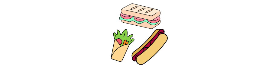 Pains hot-dog, Panini et Wraps
